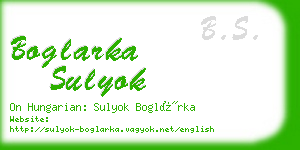 boglarka sulyok business card